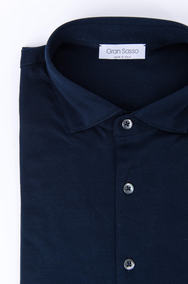 Gran Sasso Jerseyhemd in Navy