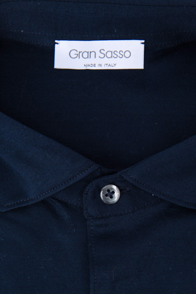 Gran Sasso Jerseyhemd in Navy