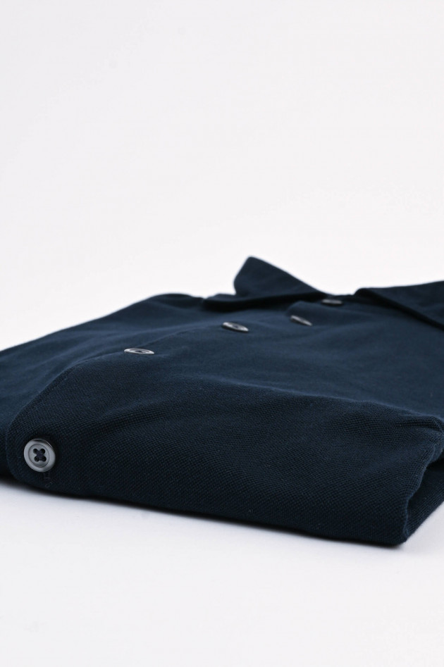 Gran Sasso Langarm Poloshirt in Navy