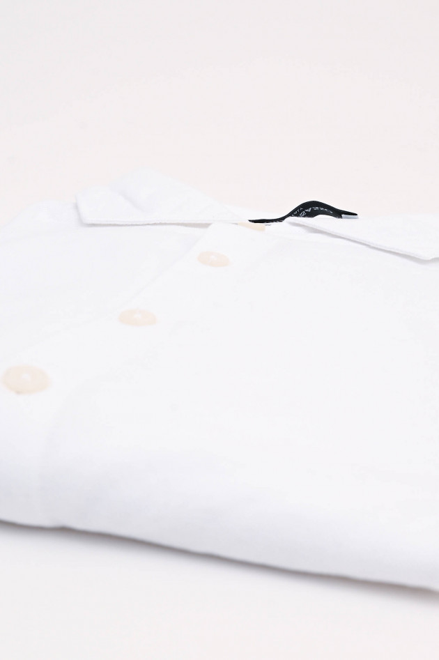 Gran Sasso Langarm Poloshirt in Weiß
