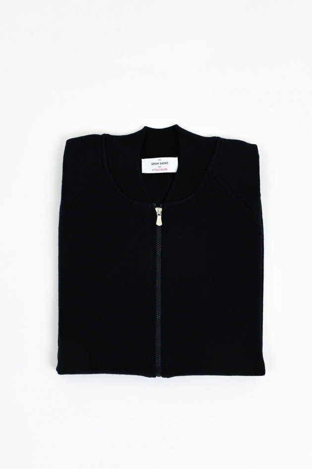 Gran Sasso Bomberjacke aus Merinowolle in Navy
