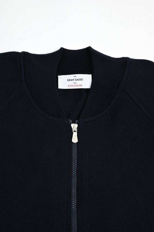 Gran Sasso Bomberjacke aus Merinowolle in Navy