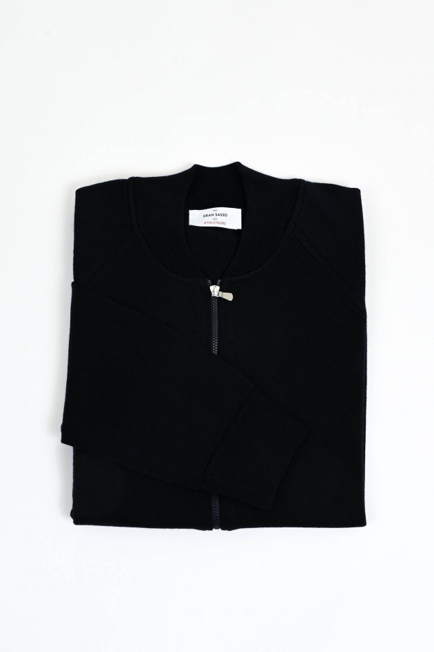 Gran Sasso Bomberjacke aus Merinowolle in Navy
