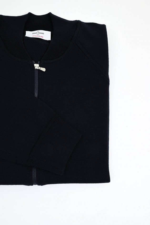 Gran Sasso Bomberjacke aus Merinowolle in Navy