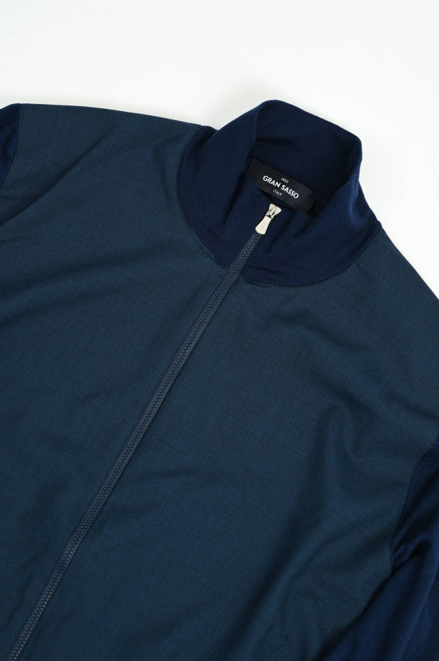 Gran Sasso Hybrid-Strickjacke in Dunkelblau