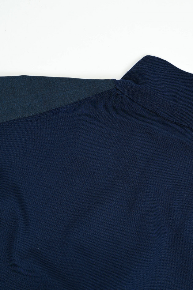Gran Sasso Hybrid-Strickjacke in Dunkelblau