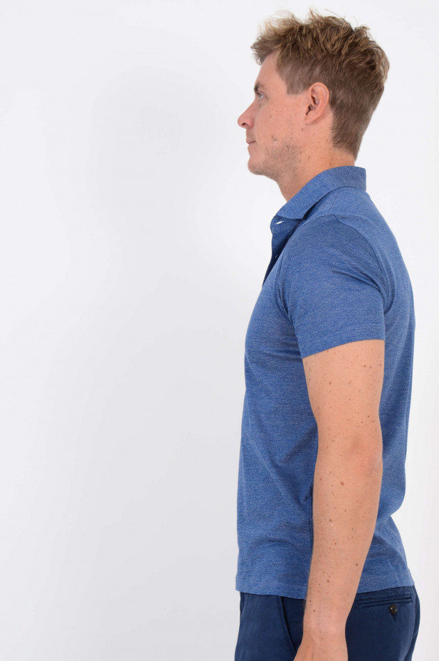 Gran Sasso Poloshirt in Blau meliert