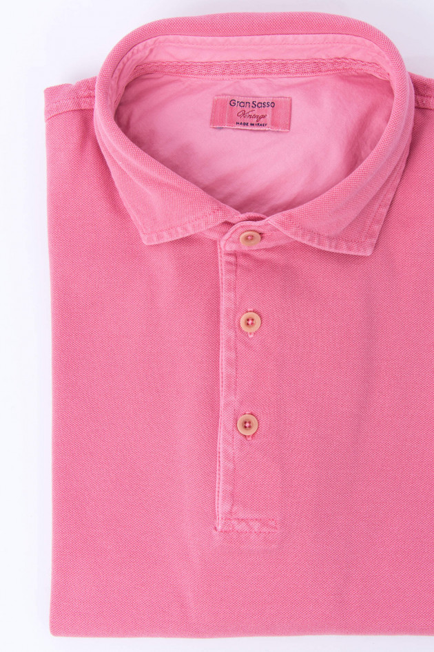 Gran Sasso Polo mit Vintagewaschung in Pink