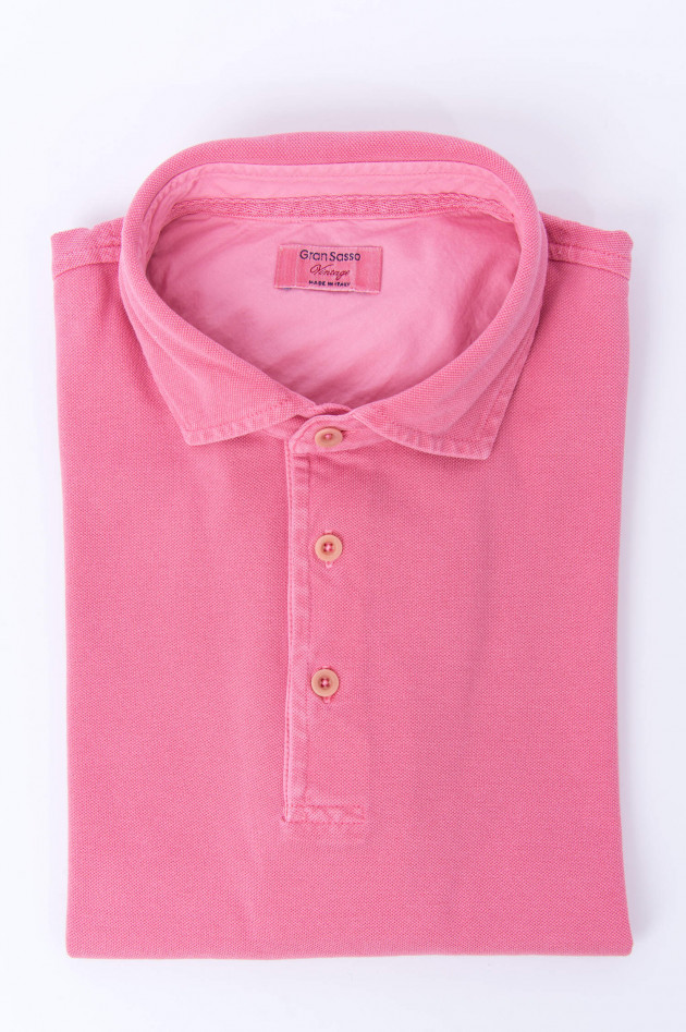 Gran Sasso Polo mit Vintagewaschung in Pink