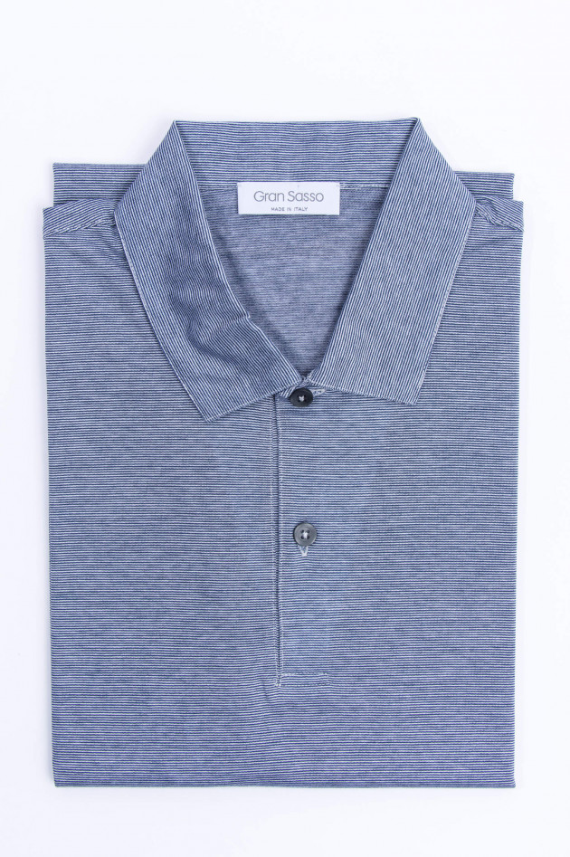 Gran Sasso Polo in Navy/Weiß gestreift