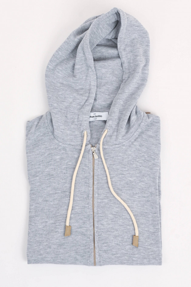 Gran Sasso Sweatjacke aus Baumwolle in Hellgrau