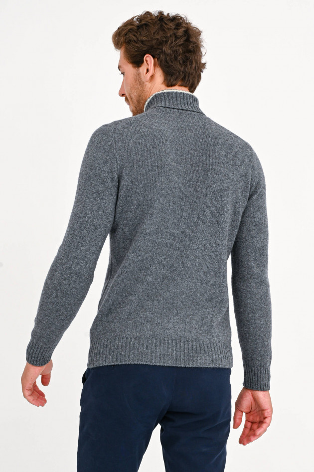 Gran Sasso Rollkragenpullover aus Wolle in Grau