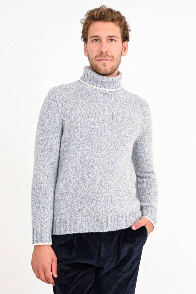 Gran Sasso Rollkragenpullover aus Wolle in Grau