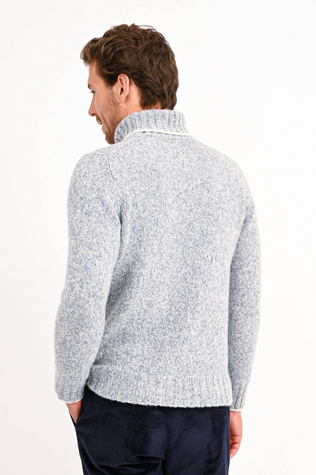Gran Sasso Rollkragenpullover aus Wolle in Grau