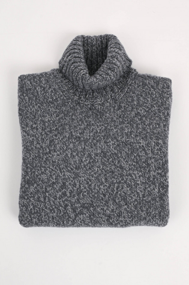 Gran Sasso Rollkragenpullover in Grau meliert