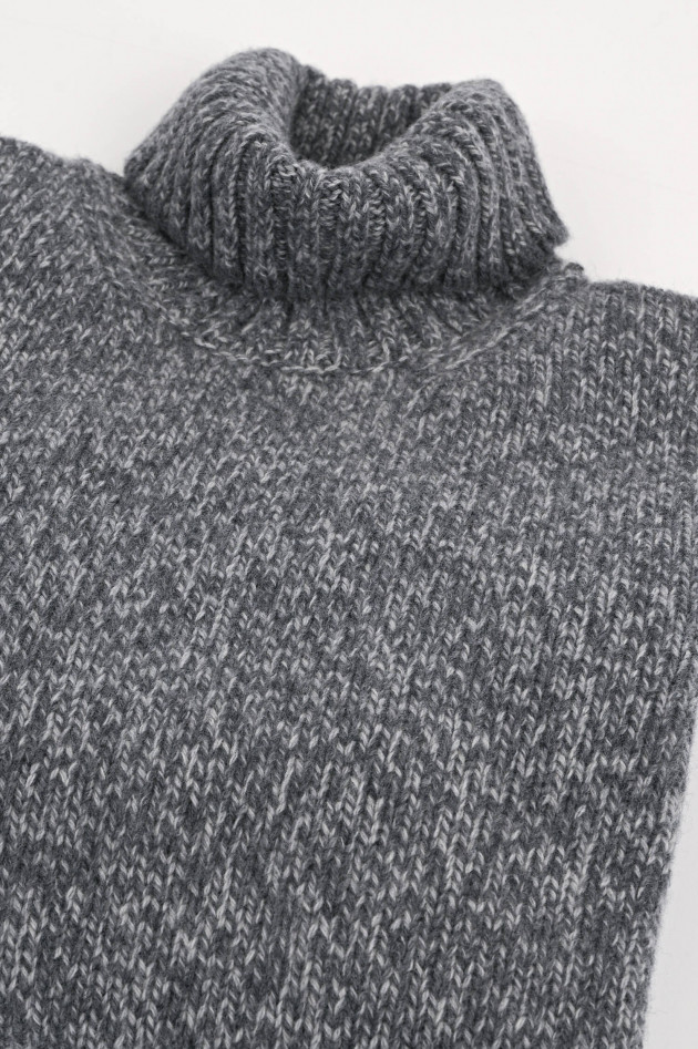 Gran Sasso Rollkragenpullover in Grau meliert