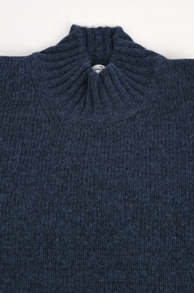 Gran Sasso Wollmix Pullover in Dunkelblau meliert