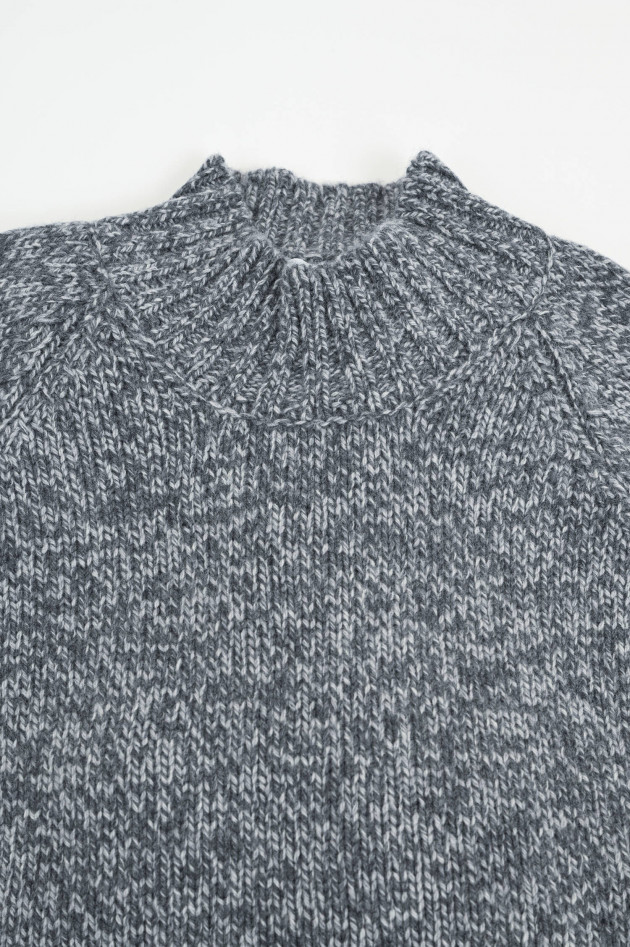 Gran Sasso Strickpullover aus Wolle in Grau meliert