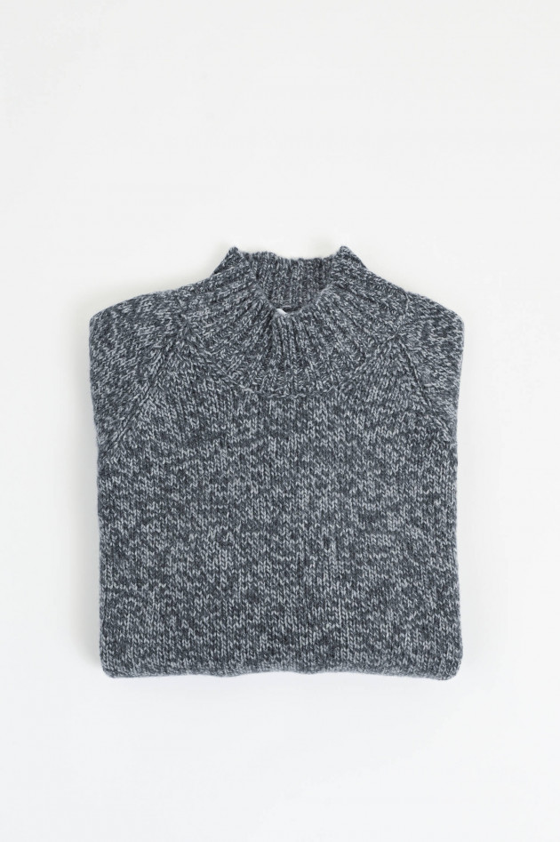 Gran Sasso Strickpullover aus Wolle in Grau meliert