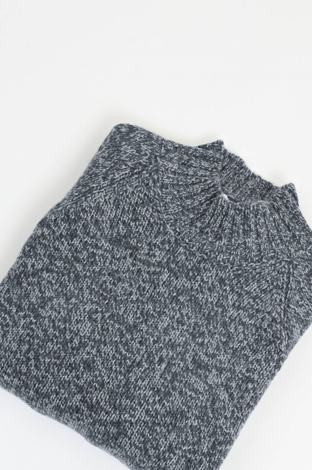 Gran Sasso Strickpullover aus Wolle in Grau meliert