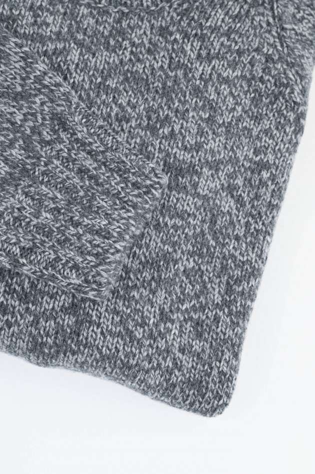 Gran Sasso Strickpullover aus Wolle in Grau meliert