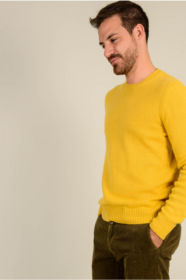 Gran Sasso Feinstrickpullover in Gelb