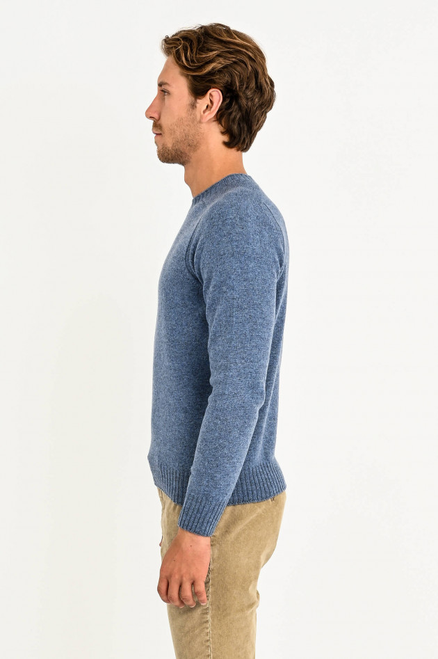 Gran Sasso Pullover mit Rippstrick-Details in Hellblau