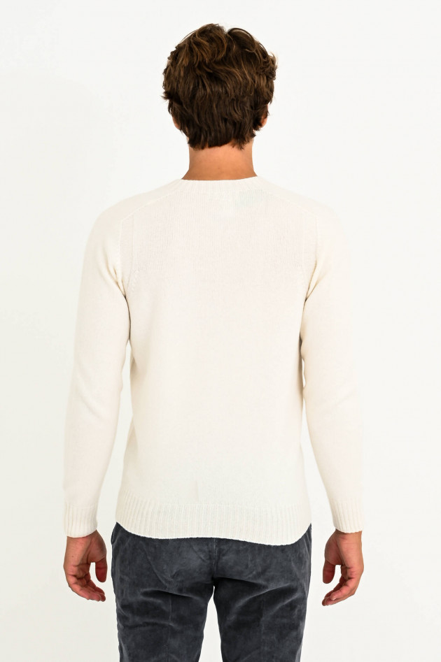 Gran Sasso Pullover mit Rippstrick-Details in Natur