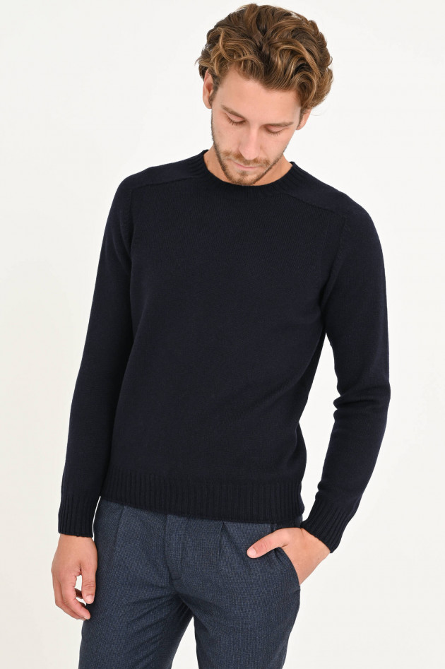 Gran Sasso Pullover mit Rippstrickdetails in Navy