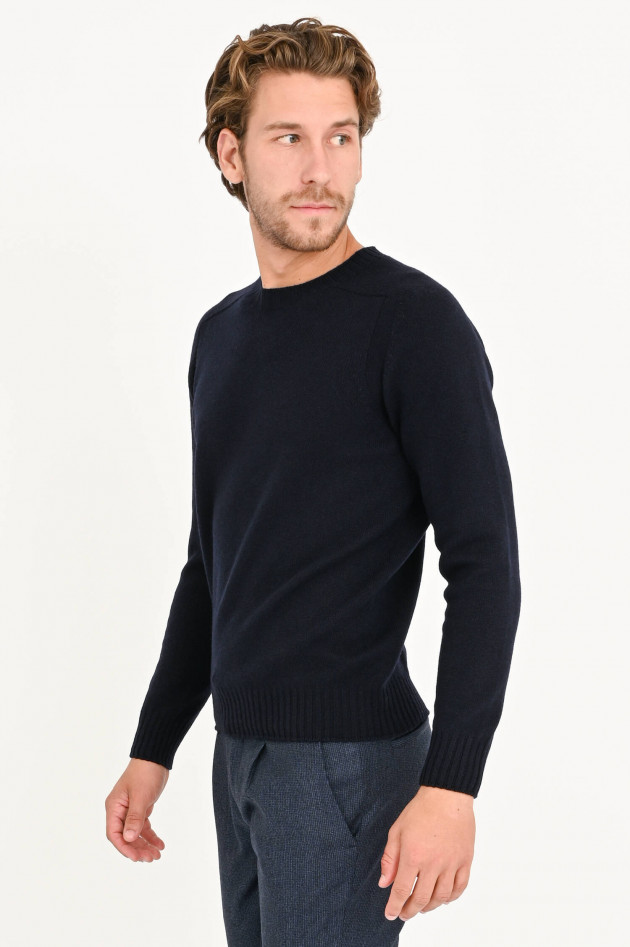 Gran Sasso Pullover mit Rippstrickdetails in Navy