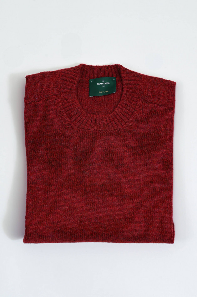 Gran Sasso Strickpullover aus Wolle in Rot meliert