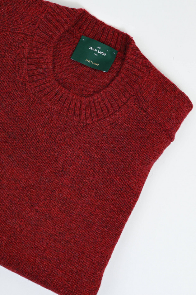 Gran Sasso Strickpullover aus Wolle in Rot meliert