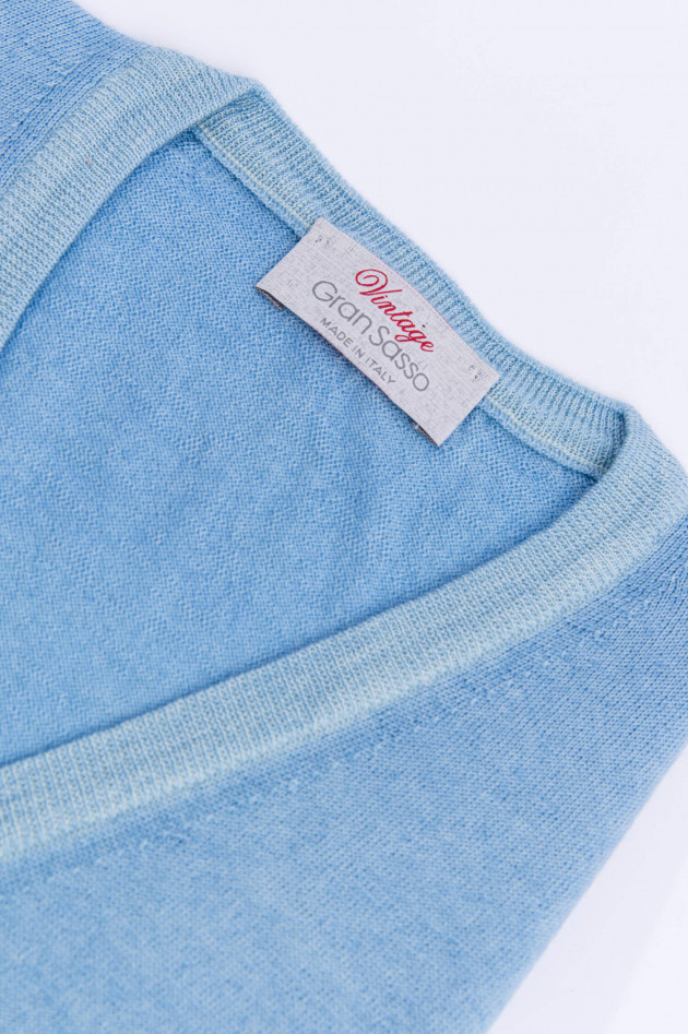 Gran Sasso Schurwolle Pullover in Himmelblau