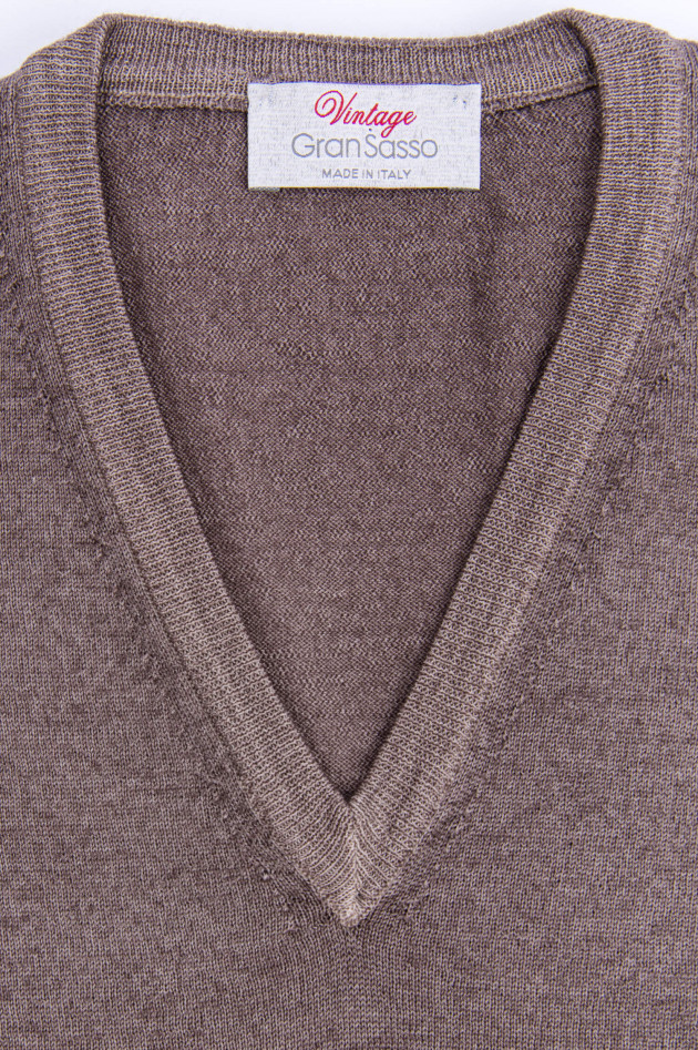 Gran Sasso Schurwolle Pullover in Taupe