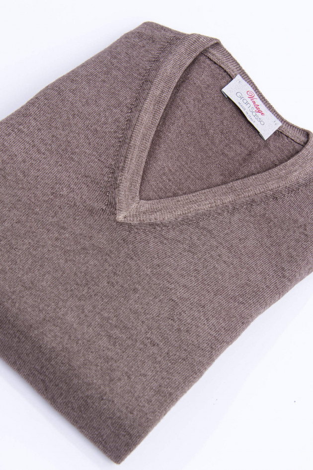 Gran Sasso Schurwolle Pullover in Taupe