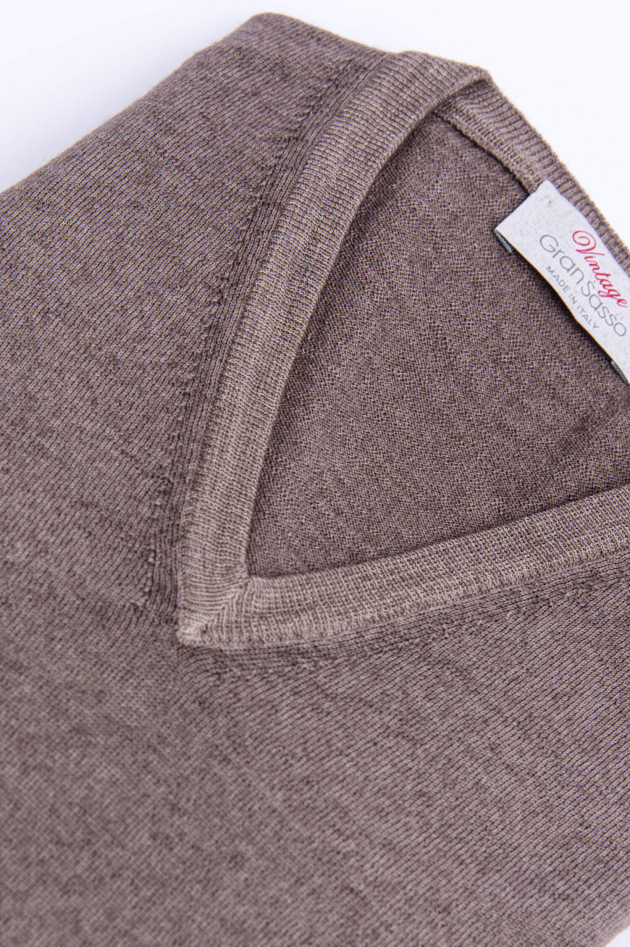 Gran Sasso Schurwolle Pullover in Taupe