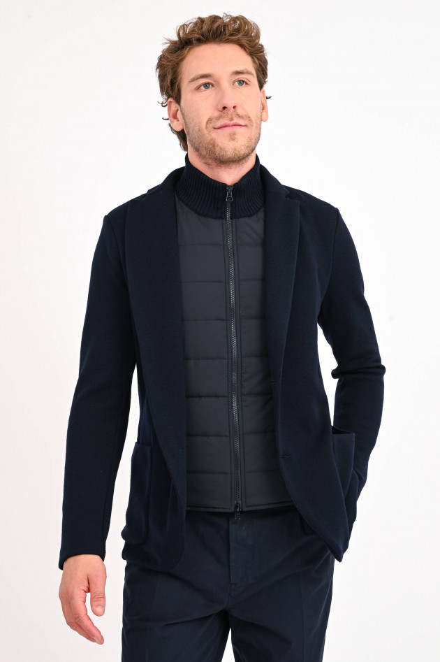 Gran Sasso Strick-Sakko mit Steppeinsatz in Navy
