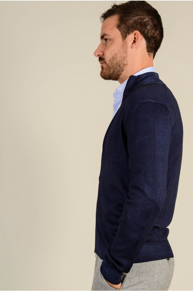 Gran Sasso Strickjacke aus Wolle in Navy