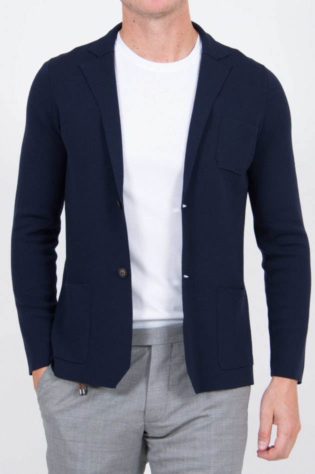 Gran Sasso Strick-Sakko in Navy