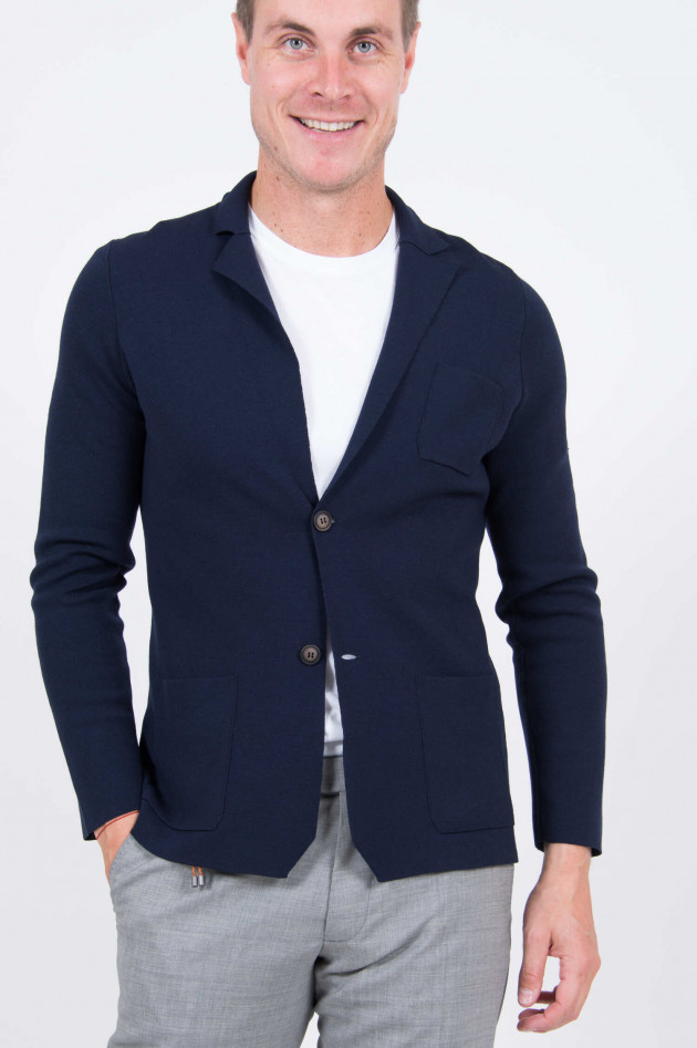 Gran Sasso Strick-Sakko in Navy