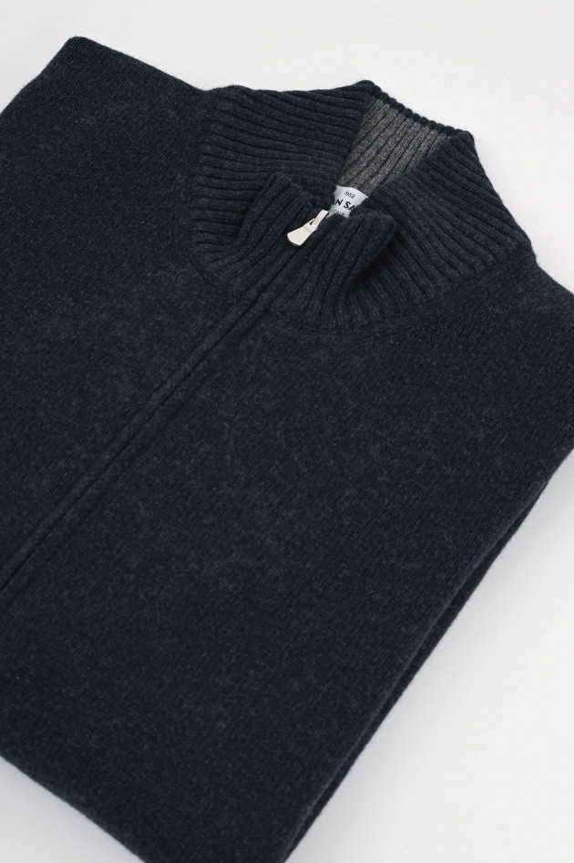 Gran Sasso Wollmix Strickjacke in Dunkelblau