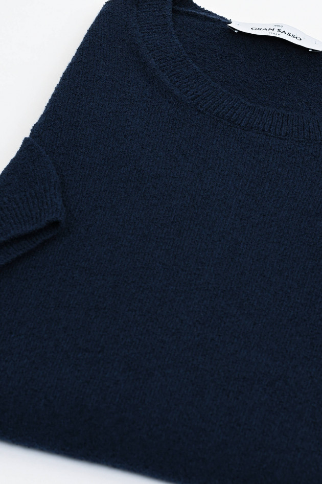 Gran Sasso Poloshirt mit Struktur in Navy