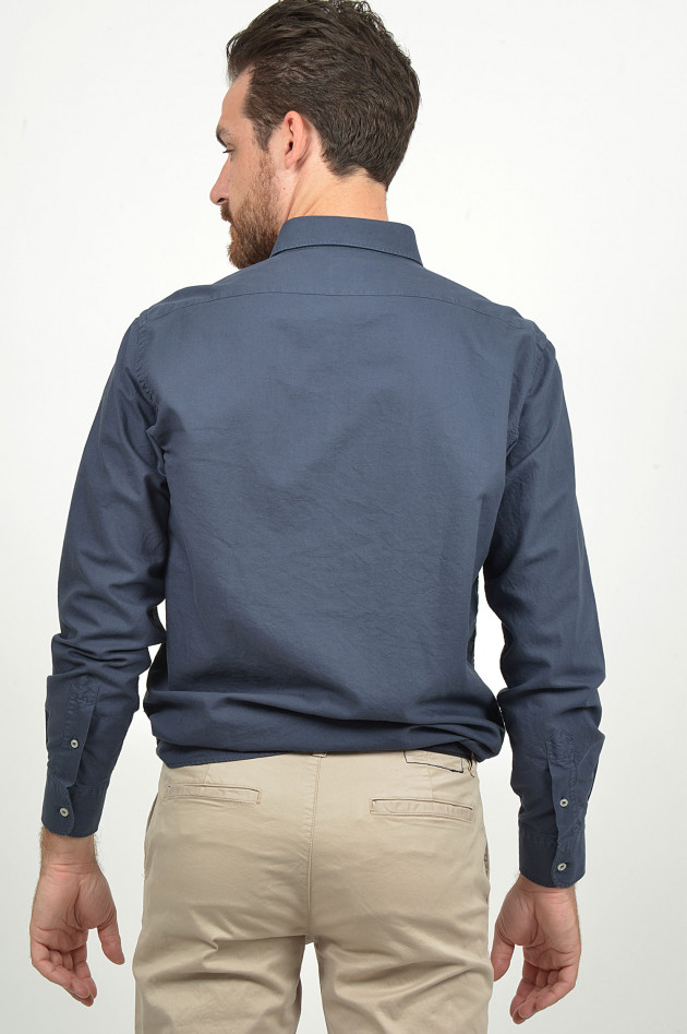 Grüner Oxford - Hemd in Navy