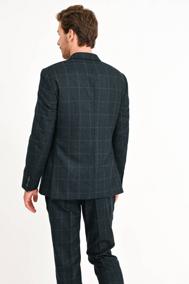 Hackett London Karierter Anzug aus Wolle in Tannengrün
