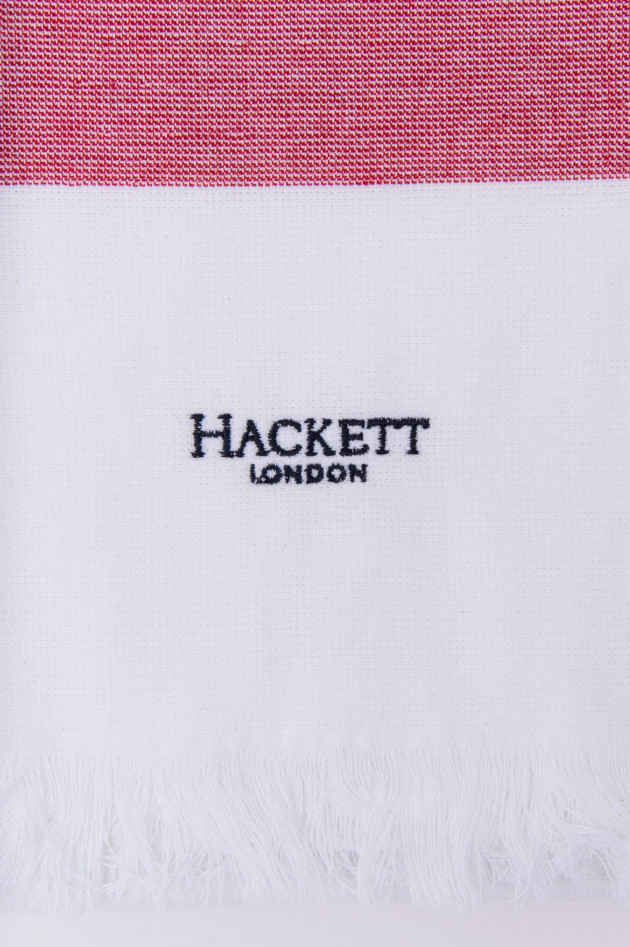 Hackett London Badetuch in Weiß/Rot gestreift