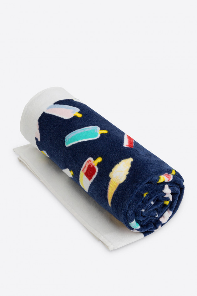 Hackett London Badetuch mit Eiscreme-Print in Navy