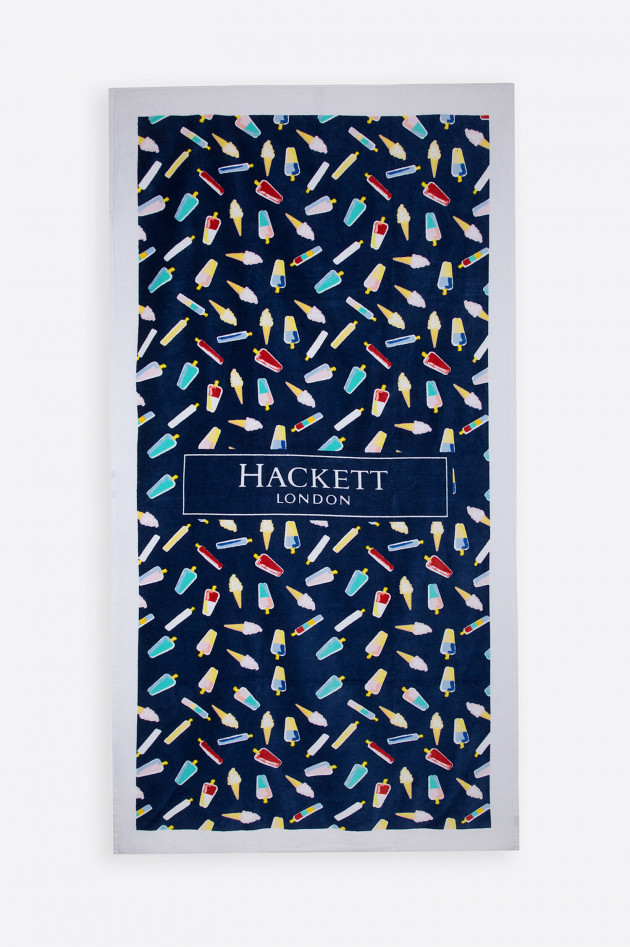 Hackett London Badetuch mit Eiscreme-Print in Navy