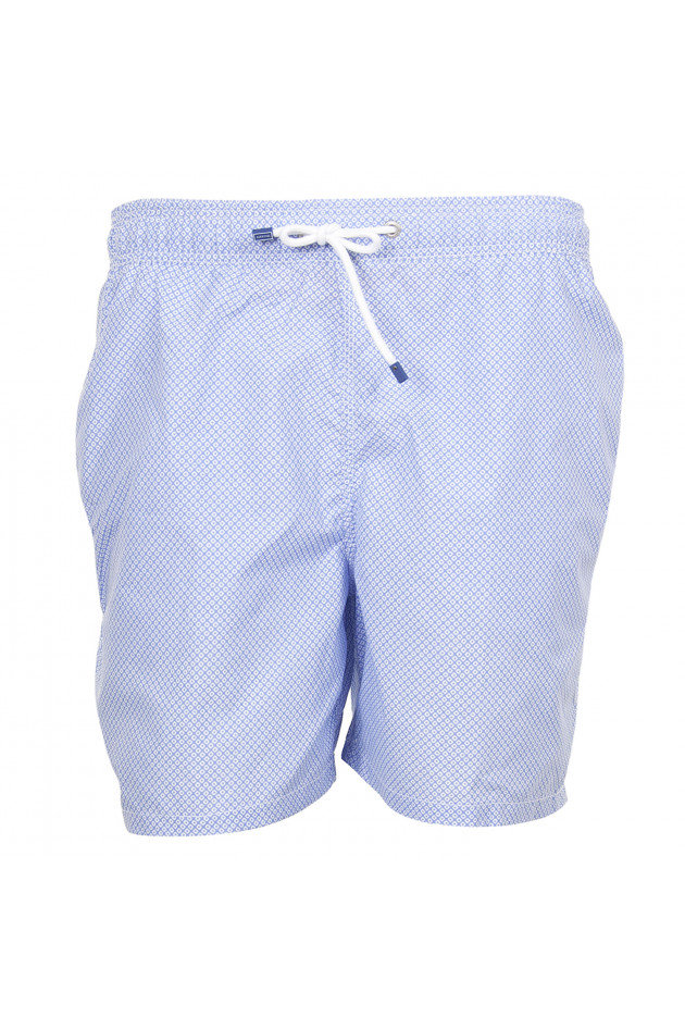 Hackett London Badehose in Blau/Weiß gemustert