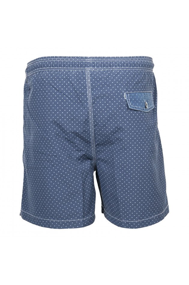 Hackett London Badehose in Blau/Weiß gemustert