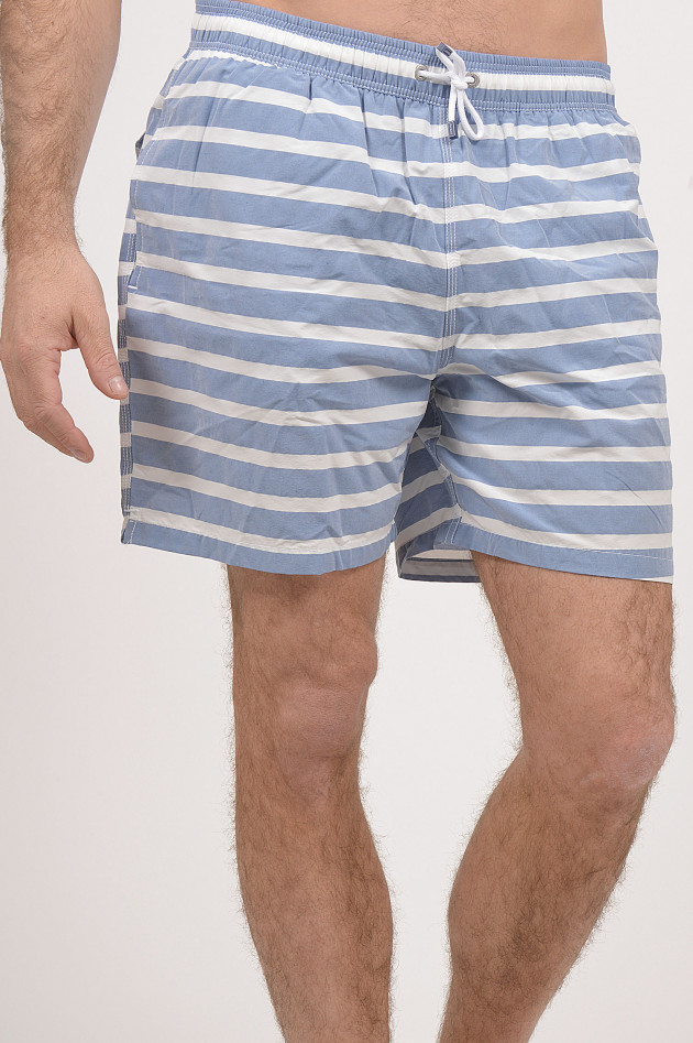 Hackett London Badehose in Blau/Weiß gestreift